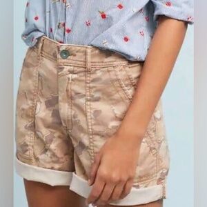Anthropologie The Wanderer Camo Utility Shorts Size 28